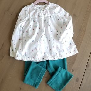 Balloon & Puppy Top with Included Teal Pants